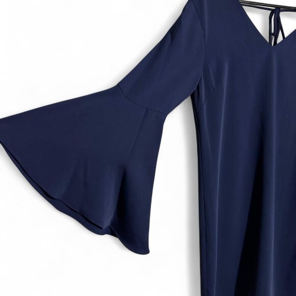 Trina Turk Nico Ruffle Sleeve Mini Dress in Indigo Blue New with Tags - Picture 5 of 8